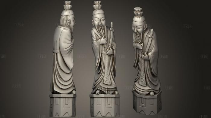 Jean Gordons Carvings Chinaman stl model for CNC